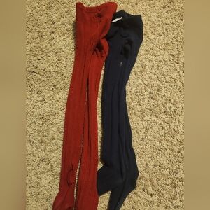 Red and Navy Tights